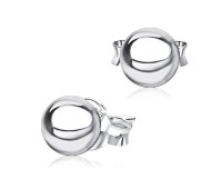 Ball Shaped Silver Ear Stud STS-5299